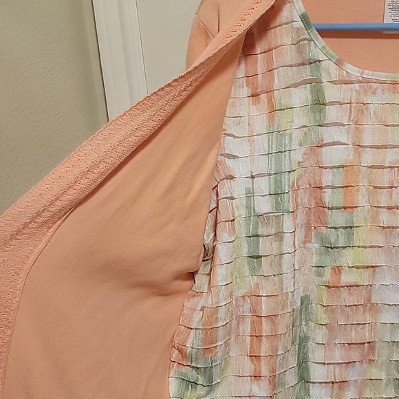 Alfred Dunner Women's Petite XL Tank with Attached Cardigan Spring Summer Cute - Picture 5 of 6